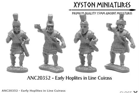 Early Hoplites in Line Cuirass