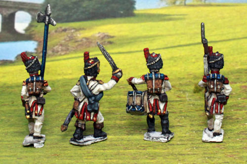 Old Guard Chasseurs Command Marching/Advancing in Full Dress (1804-15) 5 variants