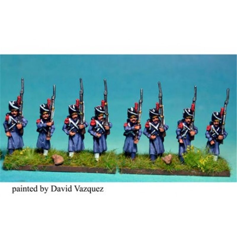 Old Guard Grenadiers Marching in Greatcoat