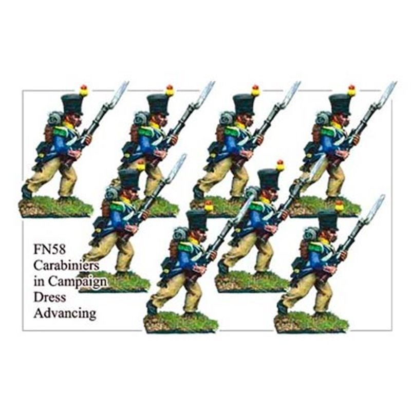 French Light Infantry Carabiniers In Campaign Dress Advancing