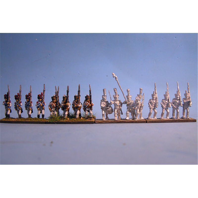 Neapolitan Line Infantry Marching with command