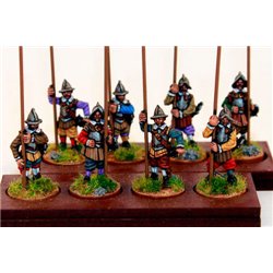 Armored pikemen, back and breastplate, standing including pikes