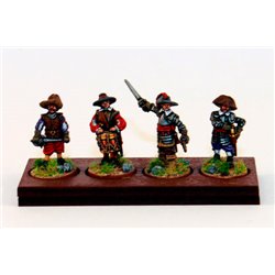 Infantry command group 2, standing (4 figures): 2 officers, drummer and sergeant