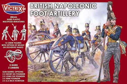 Napoleonic British Foot Artillery (3 artillery & 15 crew)