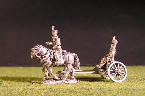 Brunswick Foot artillery Limber with 2 horses, 1 rider & 1 sitting driver