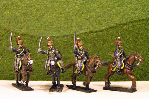 British & 1st KGL Hussars Charging x 4 (3 variants)