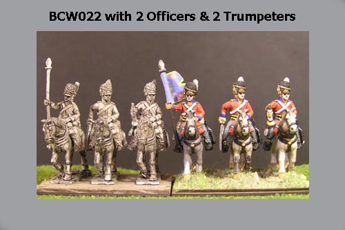Mando Scots Greys Command at Rest (2 Officers & 2 Trumpeters)