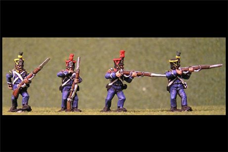 Voltigeurs/Grenadiers Firing Line / Skirmish 1 tuft plume