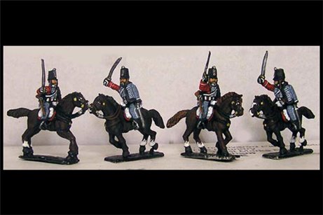 French Hussars Charging (x4)