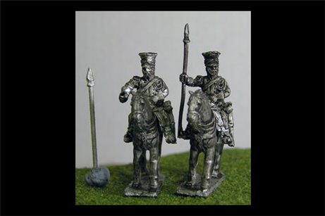 Imperial Guard Polish & Dutch Lancers At Rest lance upright in covered Czapka x 4 (2 variants)