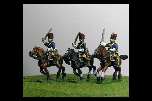 Grenadiers a Cheval Charging (4 figs with 3 variants)