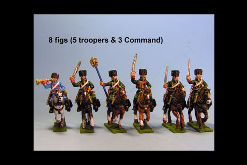 Chasseurs a Cheval de la Guard Charging Campaign Dress 8 figs with Command