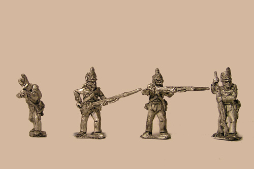 British / KGL Line Infantry Firing/Skirmish Belgic Shako12 figs