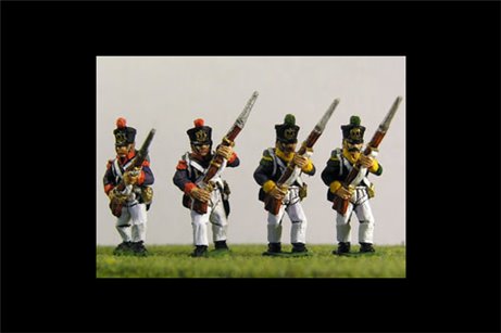 Young Guard Tirailleurs/ Voltiguers 1813-1815 Advancing Campaign Dress 12 figs