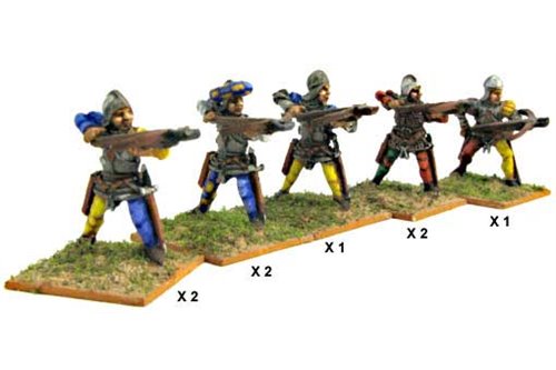 Italian Crossbowmen (Assorted)including one officer.