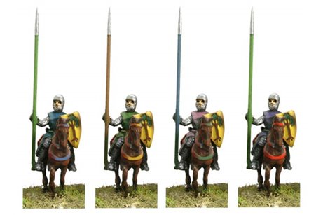 Knights of second tier, with non covered horses, walking