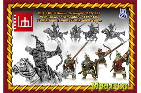 Lituanian o Samogitian ﾖ 1132 ﾖ 1435 ( 20 cavalrymen, 10 foot. 4 flags)