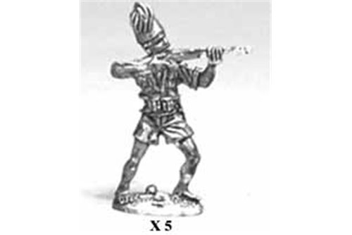 Eritrean ﾓAskarisﾔ wearing shirts and shorts, firing while standing