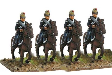 Chevauxlegers  in campaign dress, walking