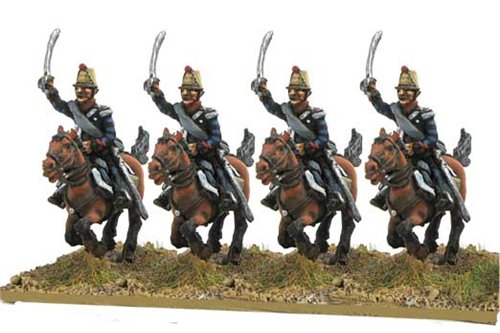 Chevauxlegers in campaign dress, charging