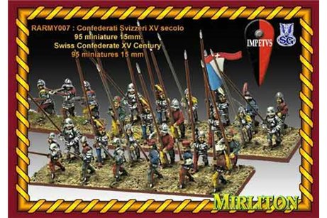 Swiss Confederates XV Century (87 Foot, 8 Cavalrymen, one bombard, 4flags)