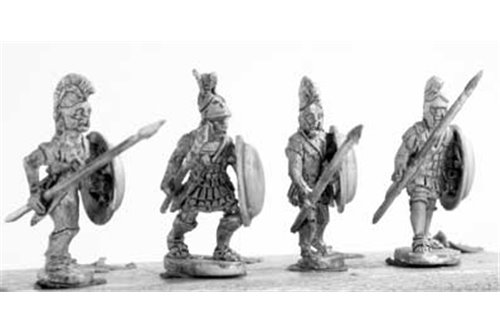 Hoplites armed in the Greek fashion, class I, attacking (4 variants)