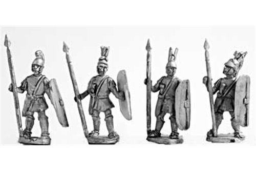 Medium spearmen (class II), armed in italian fashion, standing (4 variants)