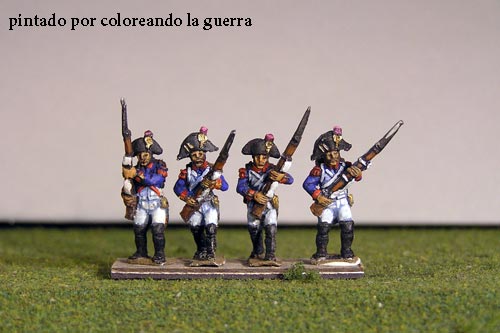 Grenadiers Advancing in Bicorne (1791-1808)  & Voltigeurs from 1804 Full Dress