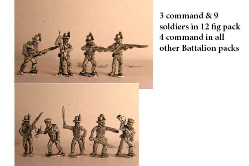Avantguard Light Infantry in Hats Skirmishing/Firing Line x 12 figs with command