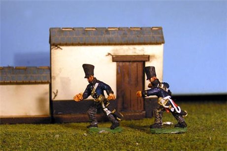 Horse Artillerymen Pushing Gun 4 fig pack