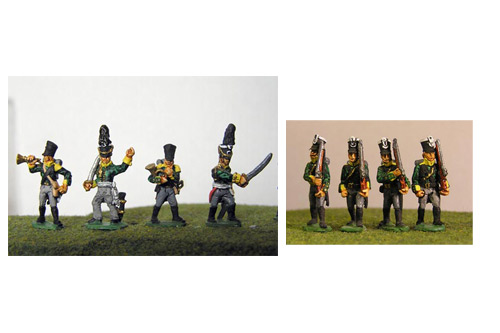 Prussian Jagers Marching with Command 12 figs