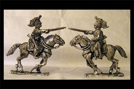 French Cuirassiers Charging 3 (One piece Casting x2)