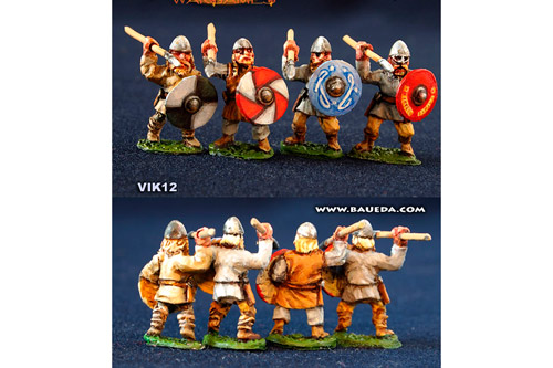 Viking Spearmen Shieldwall charging