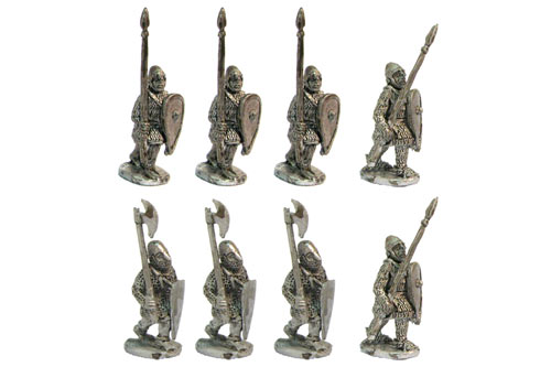 Heavy infantry, spear upright, XII Century