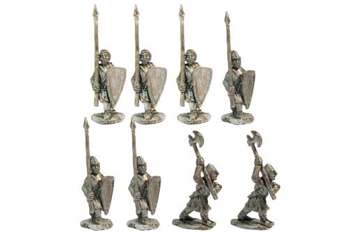 Light infantry with polearms, XII cent.