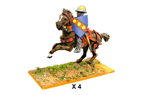 Knights of second tier, with non covered horses, galloping