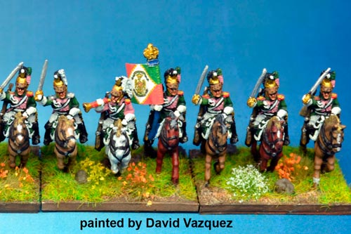 Italian Queen's (Regina) Dragoons Charging