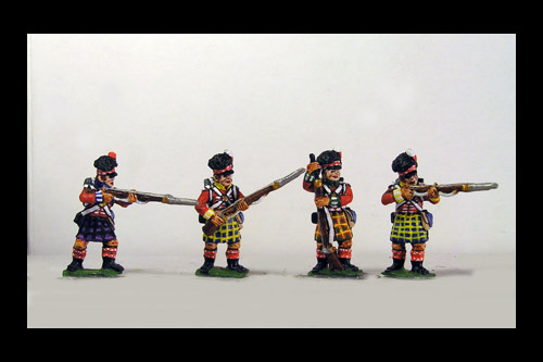 Scottish infantry in Kilts Skirmish/Firing Line 12 figs