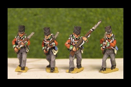 British / KGL Line Infantry Advancing Covered Shako 12 figs