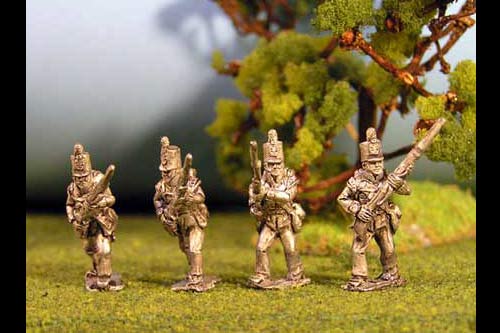 British Light Infantry Advancing Stovepipe Shako 12 figs