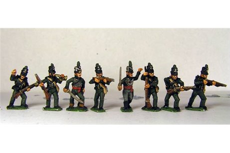 Peninsular British Riflemen Firing Line / Skirmish 12 figs