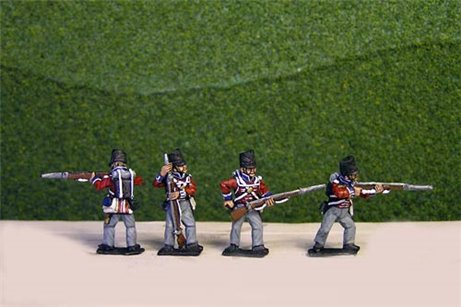 Peninsular British / KGL Line Infantry Firing/Skirmish Covered Shako12 figs (1813-15)