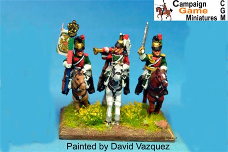 Napoleon Dragoons Command (Trumpeter x2 and Officers x2)