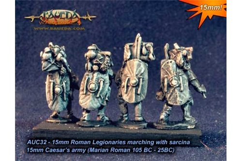 Roman Legionaries marching with sarcina x8