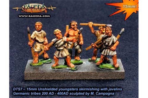 Unshielded Adolescent Skirmishers with javelins