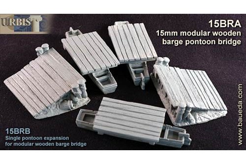 A modular barge bridge set