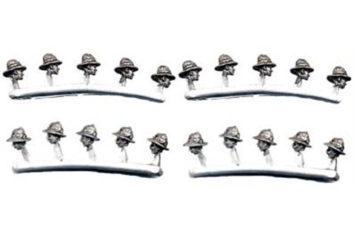 Convertion pack with heads with Colonial Infantry helmet (10 with glasses, 10 whithout glasses)