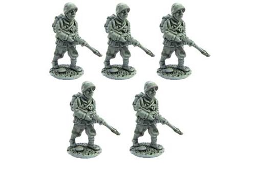 Line Infantrymen marching, full pack