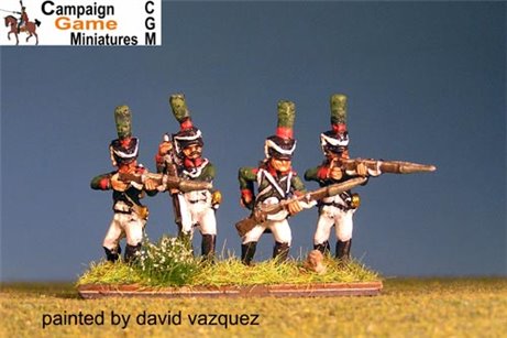 Italian Guard  "Conscripts" (Reale)  In shako Firing Line.