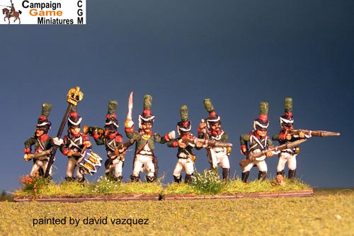 Italian Guard  "Conscripts" (Reale)  In shako Firing Line